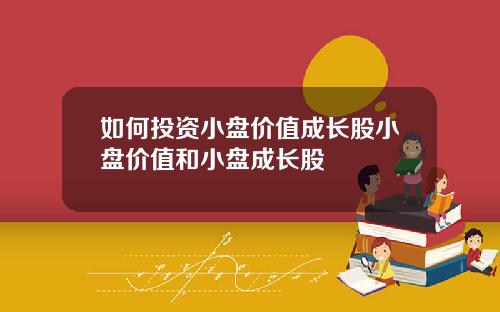 如何投资小盘价值成长股小盘价值和小盘成长股