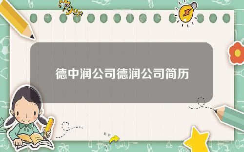 德中润公司德润公司简历