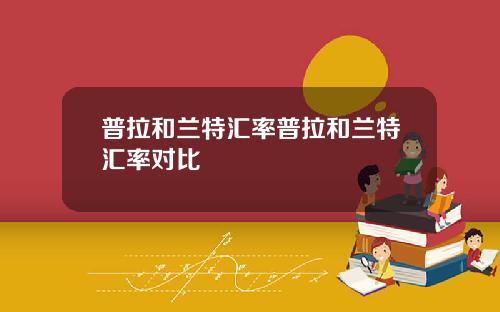 普拉和兰特汇率普拉和兰特汇率对比