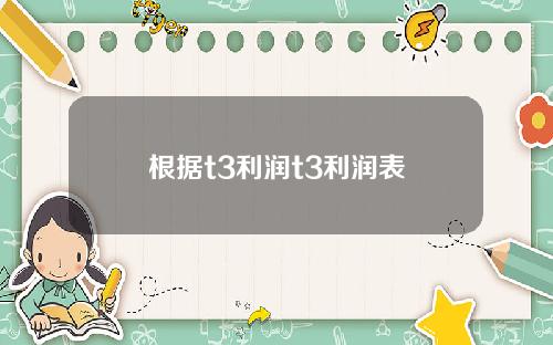 根据t3利润t3利润表