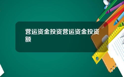 营运资金投资营运资金投资额