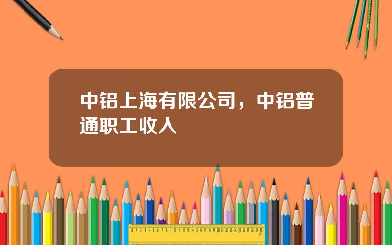 中铝上海有限公司，中铝普通职工收入