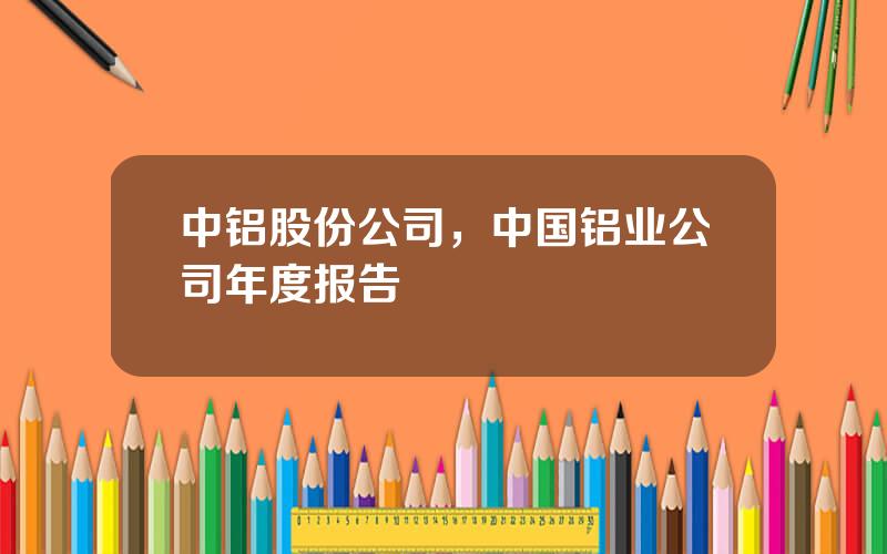 中铝股份公司，中国铝业公司年度报告