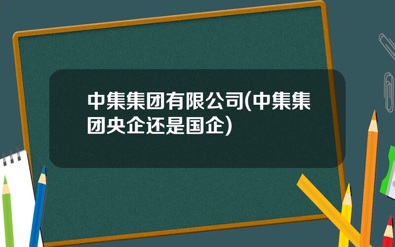 中集集团有限公司(中集集团央企还是国企)