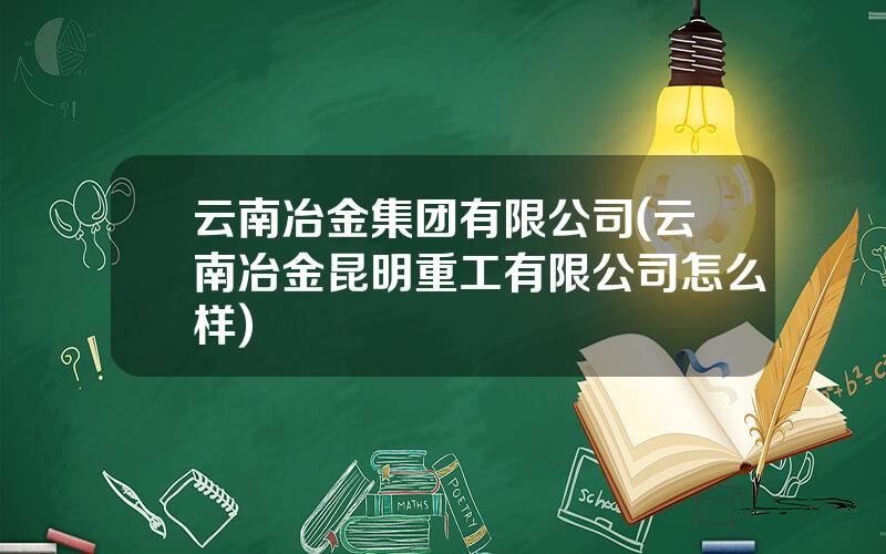 云南冶金集团有限公司(云南冶金昆明重工有限公司怎么样)