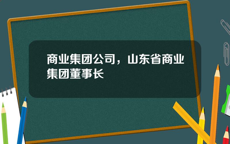 商业集团公司，山东省商业集团董事长