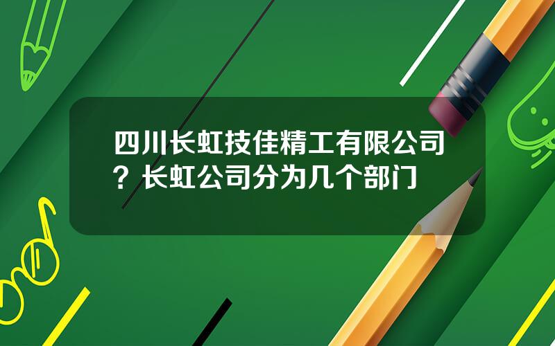 四川长虹技佳精工有限公司？长虹公司分为几个部门