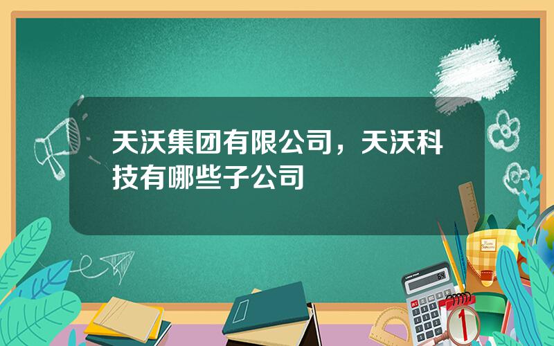 天沃集团有限公司，天沃科技有哪些子公司