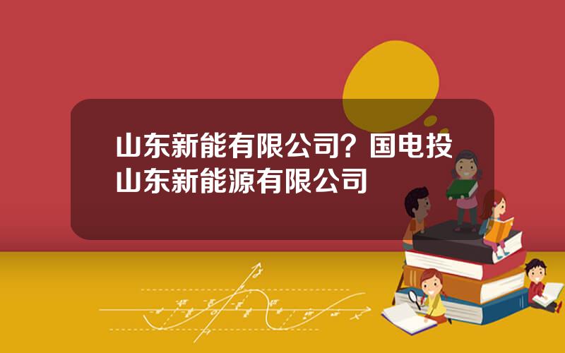 山东新能有限公司？国电投山东新能源有限公司