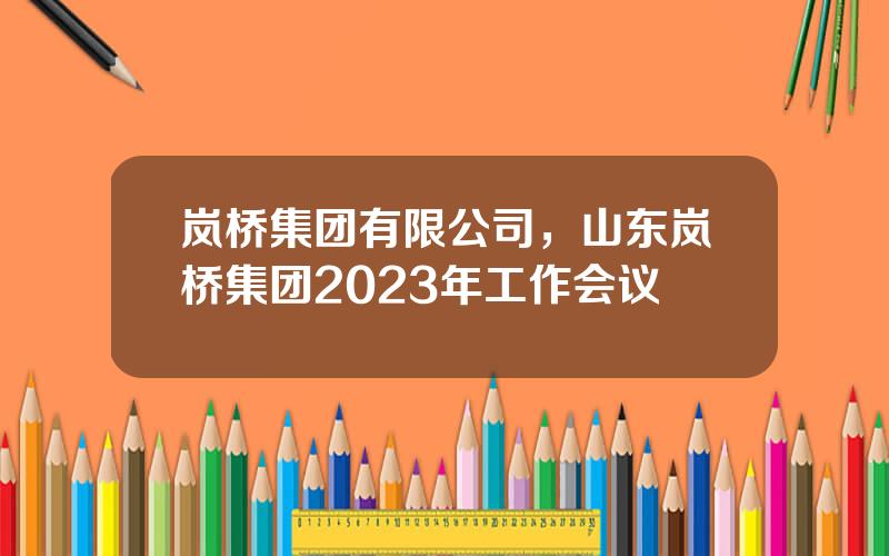 岚桥集团有限公司，山东岚桥集团2023年工作会议
