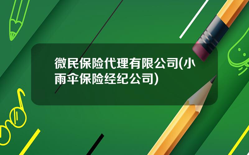 微民保险代理有限公司(小雨伞保险经纪公司)